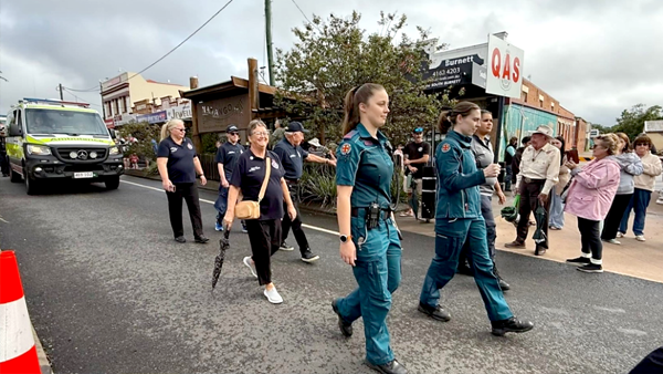 Paramedics in town parade